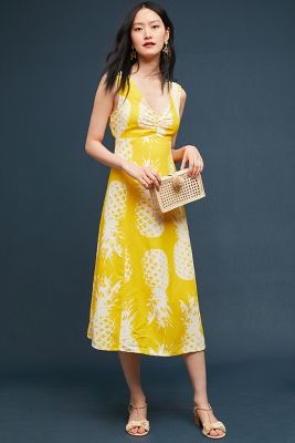 Pineapple Midi Dress | Anthropologie