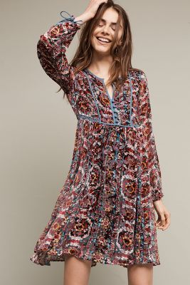 anthropologie peasant dress