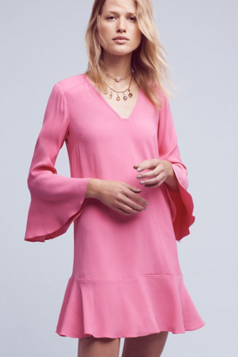 anthropologie pink dress