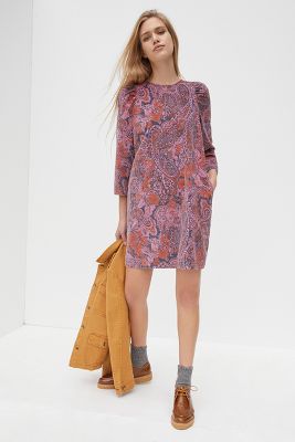 anthropologie corduroy dress