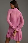 Thumbnail View 4: By Anthropologie Long-Sleeve Tie-Neck Swing Mini Dress