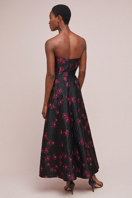 shoshanna paladino metallic ball gown