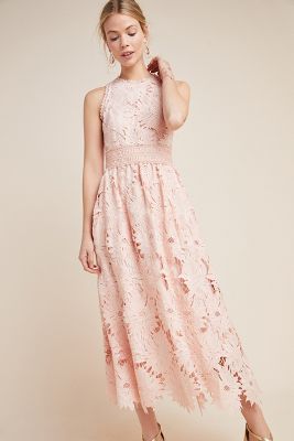 Shoshanna Chantae Lace Midi Dress 