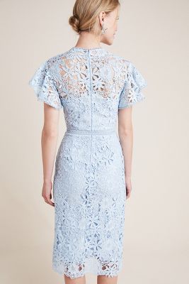 shoshanna taylor lace sheath dress