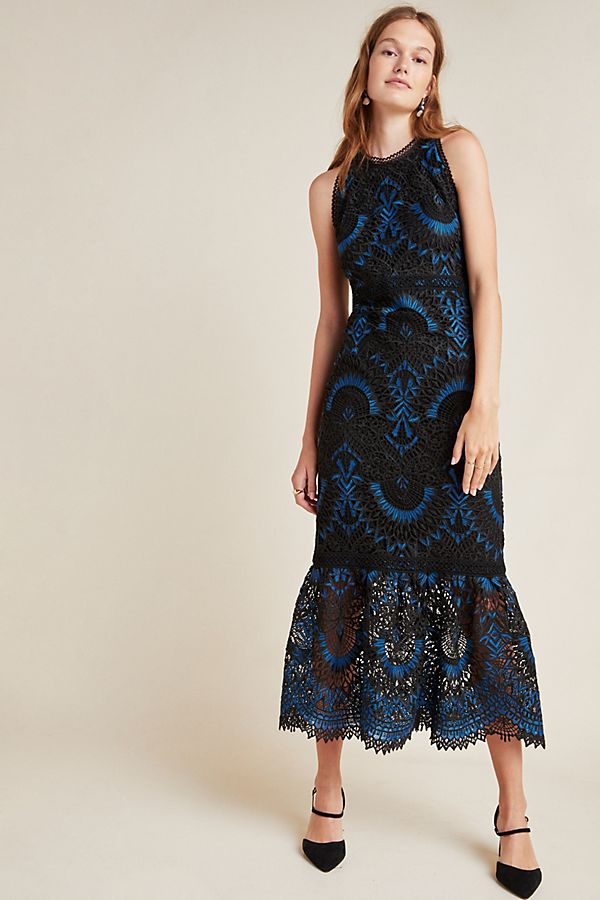 Slide View: 1: Shoshanna Colton Lace Maxi Dress