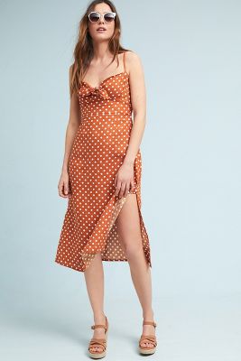 anthropologie polka dot dress