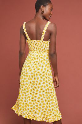 faithfull sunflower midi dress