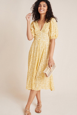 only fools ruche in midi dress