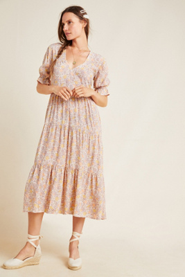 faithfull la falaise midi dress