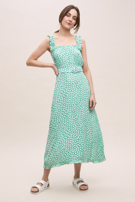 faithfull the brand green dress