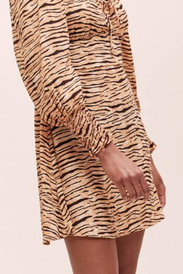 tiger print mini dress