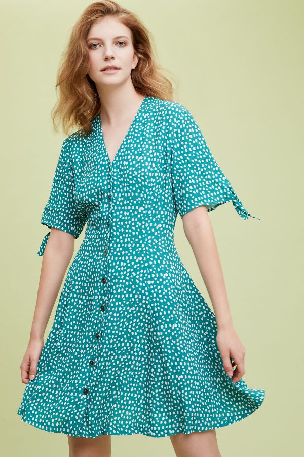 Kachel Amerah Polka-Dot Dress | Anthropologie UK