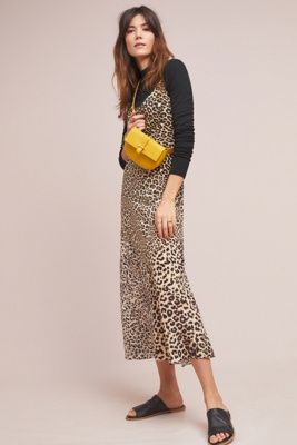 silk leopard print dress