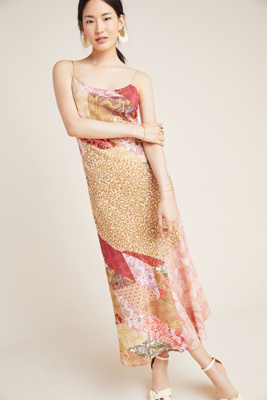 bias silk slip dress