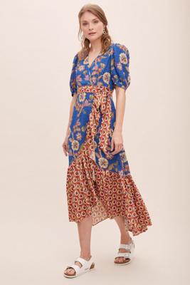 wrap dress with sleeves uk