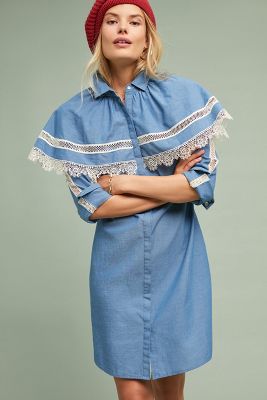 Western Chambray Dress | Anthropologie
