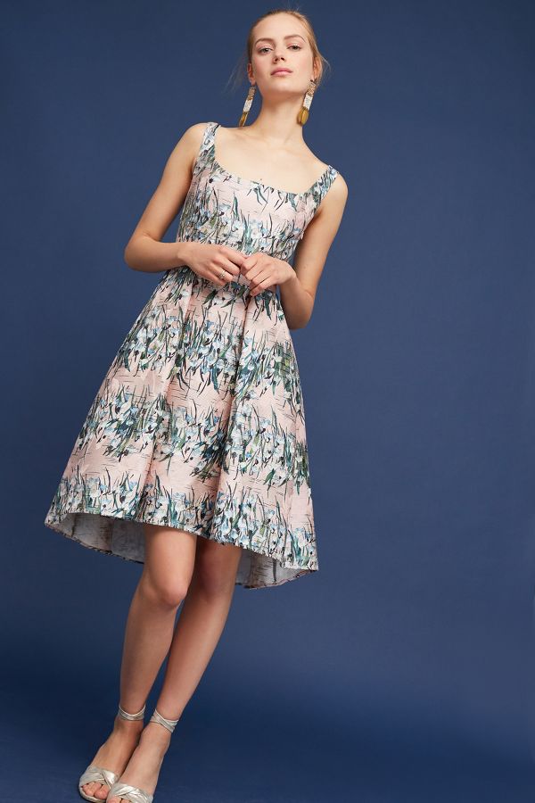 Floral Jacquard Dress | Anthropologie