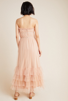 layered tulle maxi dress