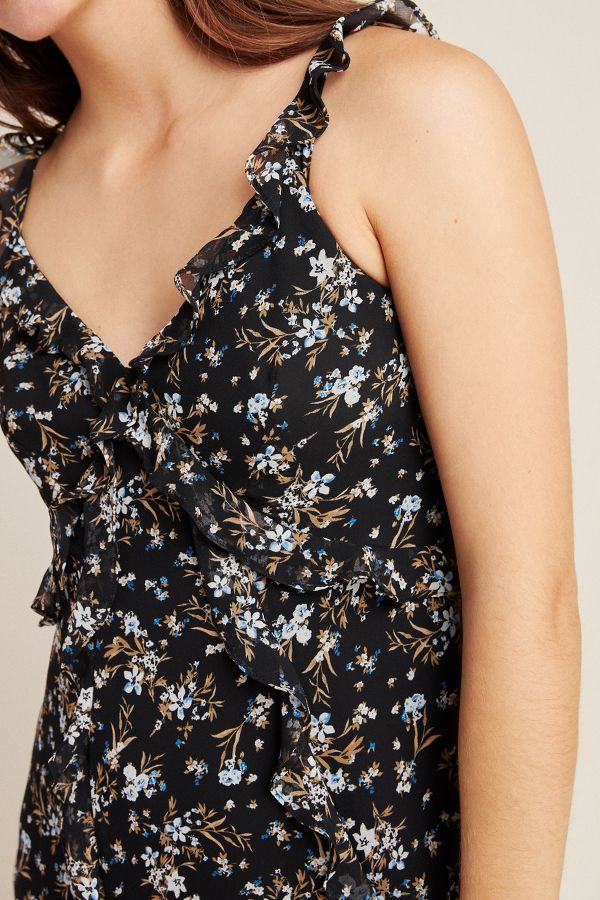 Cecile Ruffled Floral Dress | Anthropologie
