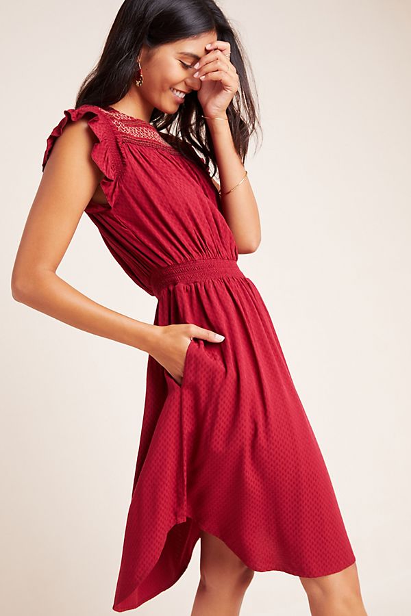 Slide View: 1: Tansy Smocked Midi Dress