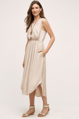 neutral midi dress