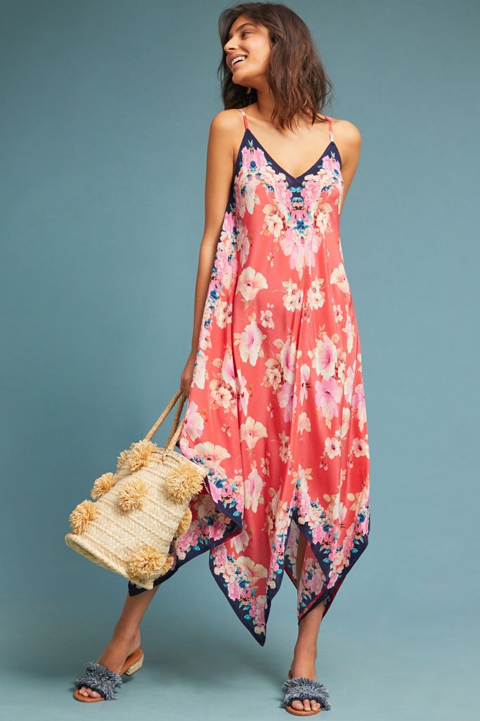 Silk Pansy Dress Anthropologie