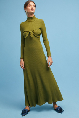 mara hoffman radial turtleneck midi dress