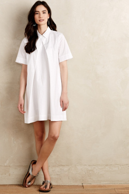 anthro white dress