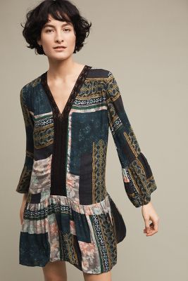 anthropologie peasant dress