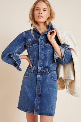 anthropologie jean dress