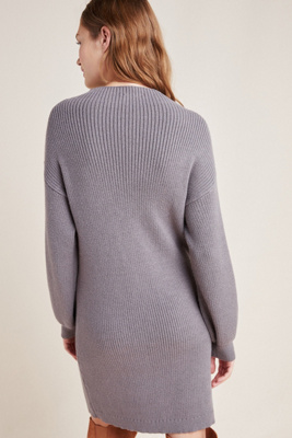 sweater dress mock neck