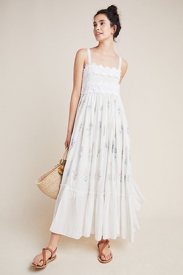Slide View: 1: Fantine Lace Midi Dress