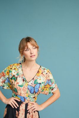 anthropologie butterfly dress