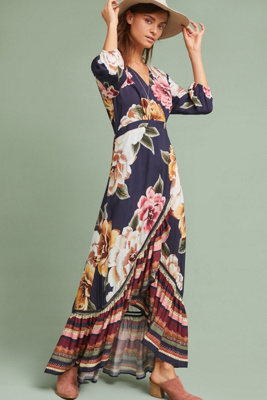 anthropologie farm rio wrap dress