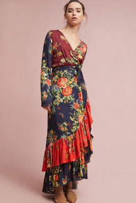 anthropologie farm rio wrap dress