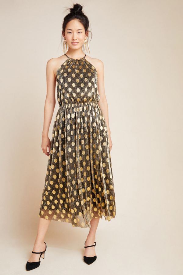 Confetti Halter Midi Dress Anthropologie UK