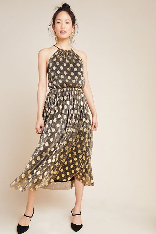 Slide View: 1: Confetti Halter Midi Dress