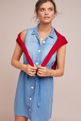 cloth and stone denim shirt dress