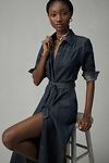 Thumbnail View 2: Bella Dahl Long-Sleeve Western Linen Midi Shirt Dress