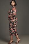 Thumbnail View 7: AFRM Long-Sleeve Mock-Neck Printed Midi Dress