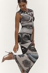 Thumbnail View 4: AFRM Short-Sleeve Slim Mesh Maxi Dress