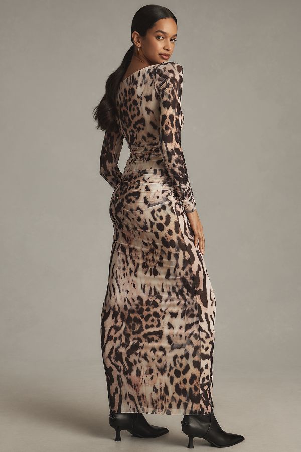 Slide View: 3: AFRM Adele Long-Sleeve Slim Maxi Dress