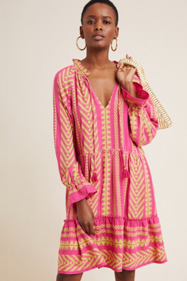 anthropologie pink dress