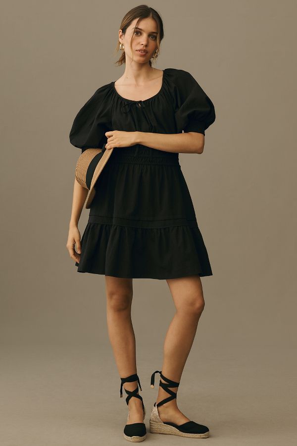 Slide View: 3: The Somerset Mini Dress: Puff-Sleeve Edition