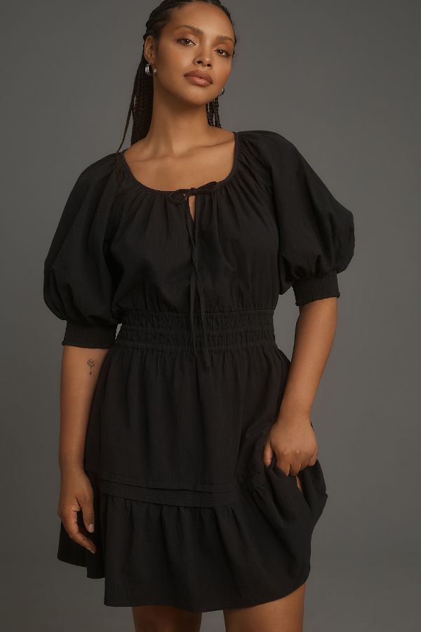 Slide View: 5: The Somerset Mini Dress: Puff-Sleeve Edition