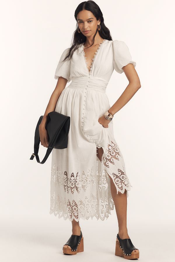 Slide View: 1: The Katerina Button-Front Dress: Eyelet Edition