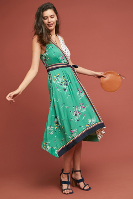 anthropologie botanica wrap dress
