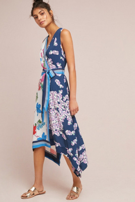 anthropologie botanica wrap dress