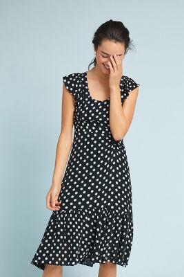 anthropologie maeve polka dot dress