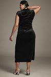 Thumbnail View 7: The Maya Ruched Cowl-Neck Dress: Stretch Velvet Edition